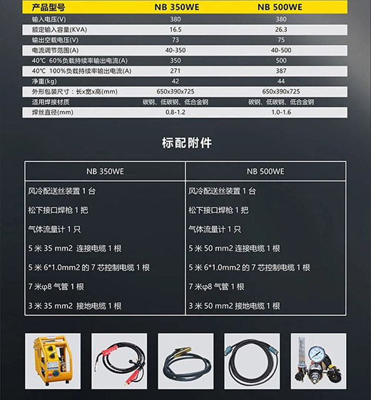 威廉希尔中文官网NB 350WE/500WE产品参数标配附件